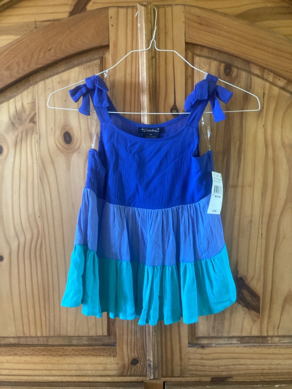 Girls Xtraordinary purple blue green sleeveless shirt size M - NWT